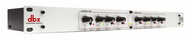 dbx 223XS - Frequenzweiche 2-Kanal Stereo oder 3-Kanal Mono, mit XLR-Buchsen