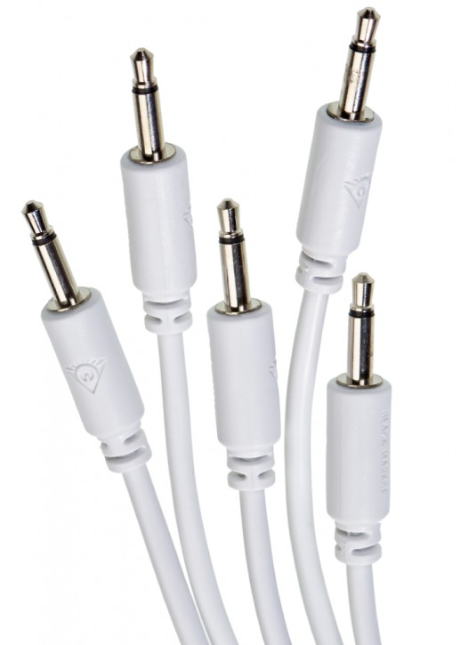 Black Market Modular Patchkabel 5er Pack 25 cm weiss