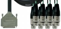 Cordial CPD 1 DFT-CS - Multicore XLR In - D-Sub 25 | 8 x XLRf  1m