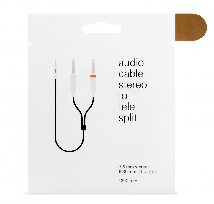 Teenage Engieering textile audio cable 3.5 mm - 2x 6.35 mm