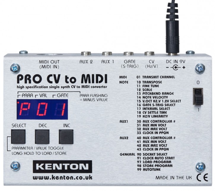 Kenton Pro CV to MIDI