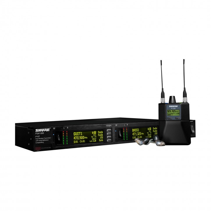 Shure PSM 1000 In-Ear Monitoring System - P10TE Dopppel-Funksender & P10R Taschenempfänger