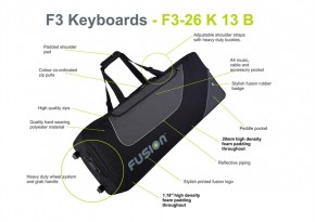 Fusion Bag Keyboard 13 (76 - 88 Tasten) schwarz