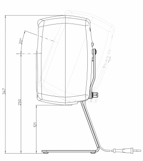 8020-320B/W Table stand L-shape